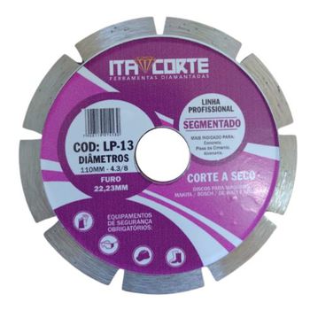 DISCO SEGMENTADO PROFISSIONAL 110X08X22,23 - FLUZÃO CONSTRUÇÃO