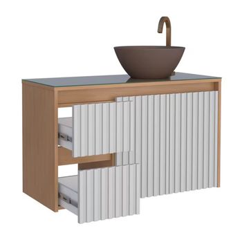 ARMÁRIO TOUCADOR SAKURA 88 JEQUITIBA / OFF-WHITE - FLUZÃO CONSTRUÇÃO