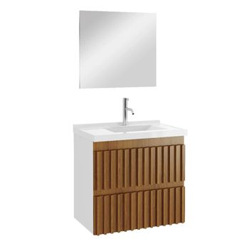 KIT ARGO 66 COM BANCADA E ESPELHO FREIJO - FLUZÃO CONSTRUÇÃO