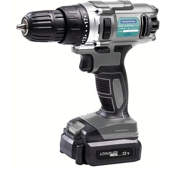 PARAFUSADEIRA/FURADEIRA A BATERIA 12V TRAMONTINA - FLUZÃO CONSTRUÇÃO