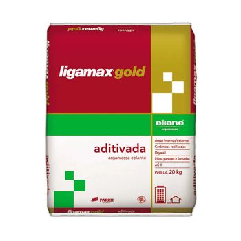 ARGAMASSA AC2 LIGAMAX GOLD ADITIVADA 20KG - FLUZÃO CONSTRUÇÃO