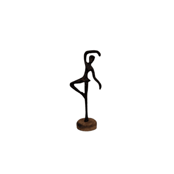 ESCULTURA BAILARINA PRETO DE ALUMÍNIO - FLUZÃO CONSTRUÇÃO