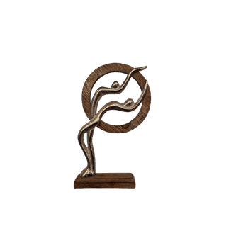 ESCULTURA DANCING MADEIRA / ALUMÍNIO - FLUZÃO CONSTRUÇÃO