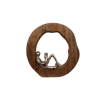 ESCULTURA MOON MOONING MADEIRA / ALUMÍNIO - FLUZÃO CONSTRUÇÃO