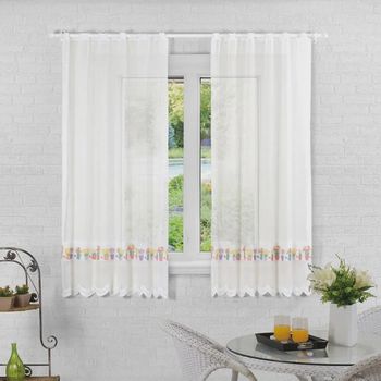 CORTINA DE COZINHA PASSABARRA DE RENDA TRANSFER/FL... - FLUZÃO CONSTRUÇÃO