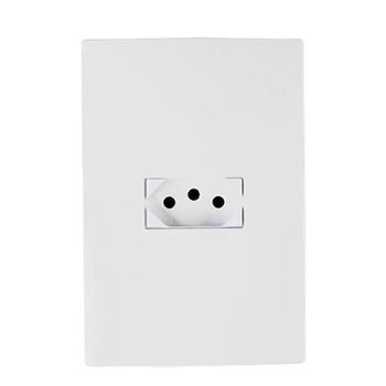 CONJUNTO TOMADA ILUMI I9 2P+T COM PLACA 10A 250V - FLUZÃO CONSTRUÇÃO