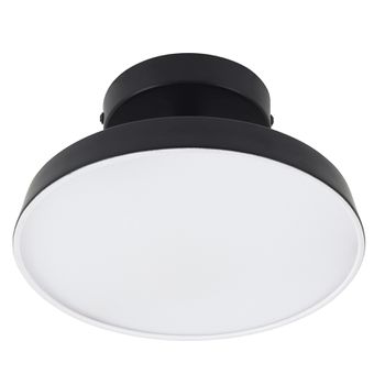 PLAFON LED REDONDO PRETO 23CM 3000K E 6000K 9W - 4... - FLUZÃO CONSTRUÇÃO