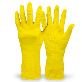 LUVA KALIPSO LÁTEX AMARELA - FLUZÃO CONSTRUÇÃO