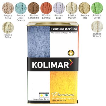 Textura AcrÍlica RÚstica Lata 24kg Kolimar - FLUZÃO CONSTRUÇÃO