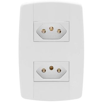 TOMADA DUPLA 250V 4X2 LEV ILUMI - FLUZÃO CONSTRUÇÃO