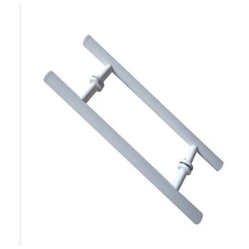 PUXADOR DE PORTA TUBULAR ALUMÍNIO BRANCO REIS INOX - FLUZÃO CONSTRUÇÃO