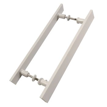 Puxador De Porta Plano AlumÍnio Branco - FLUZÃO CONSTRUÇÃO