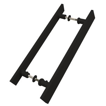 Puxador De Porta Plano AlumÍnio Preto - FLUZÃO CONSTRUÇÃO