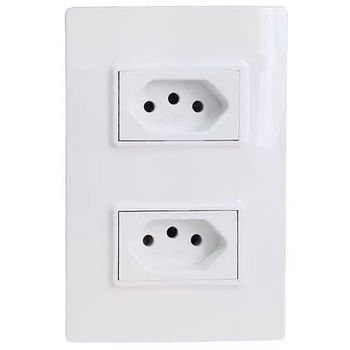 TOMADA DUPLA DISTANCIADA 250V 4X2 VIVAZ ILUMI - FLUZÃO CONSTRUÇÃO