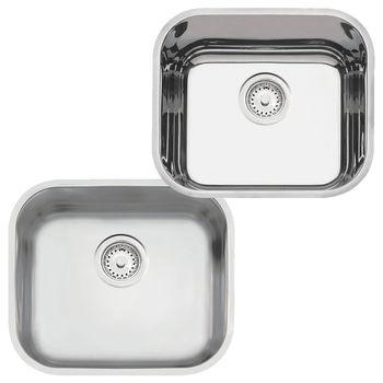 Cuba Retangular Aco Inox 40x34 Com Valvula - FLUZÃO CONSTRUÇÃO