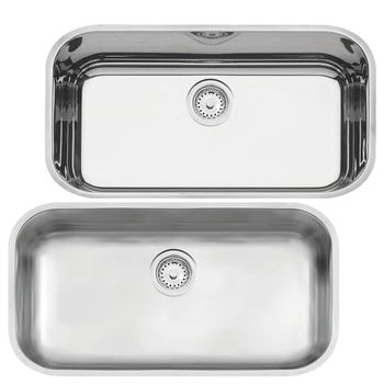 Cuba Retangular Aco Inox 56x34 Com Valvula - FLUZÃO CONSTRUÇÃO