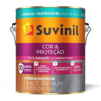 Esmalte Suvinil Base Agua Fosco 3,6 Litros - FLUZÃO CONSTRUÇÃO