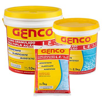 Cloro Granulado Multipla AÇÃo 3 Em 1 Genco - FLUZÃO CONSTRUÇÃO