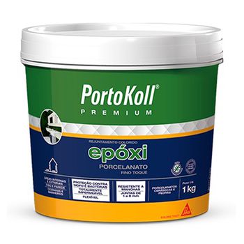 Rejunte Epoxi Porcelanato 1kg Portokoll - FLUZÃO CONSTRUÇÃO