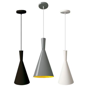 Pendente Aquarela Cone Longo 185x385mm - FLUZÃO CONSTRUÇÃO