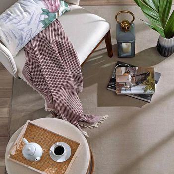 MANTA DECORATIVA MONTREAL BORDÔ - FLUZÃO CONSTRUÇÃO