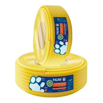 CONDUITE FLEXÍVEL CORRUGADO AMARELO TIGREFLEX - FLUZÃO CONSTRUÇÃO