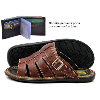 Chinelo Masculino em Couro Legítimo