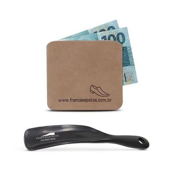 Kit Calçadeira para Sapatos + Porta Cédulas - FrancaSapatos | Sapatos em Couro Direto da Fábrica