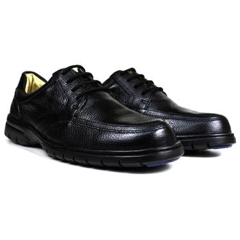 Sapato Casual Conforto Couro Floater Preto 3050 - Franca Sapatos | Sapatos em Couro Direto da Fábrica