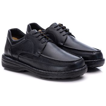 Sapato Casual Conforto Couro Preto - FrancaSapatos | Sapatos em Couro Direto da Fábrica