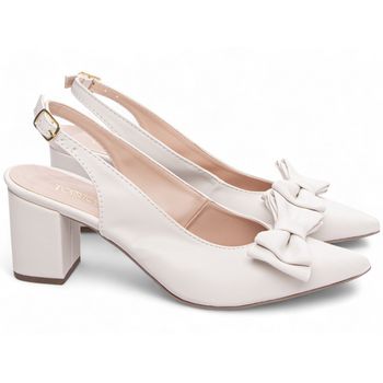 Sapato Scarpin Off White - FrancaSapatos | Sapatos em Couro Direto da Fábrica