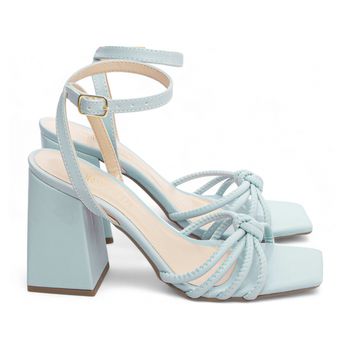 Sandália Feminina Azul - FrancaSapatos | Sapatos em Couro Direto da Fábrica