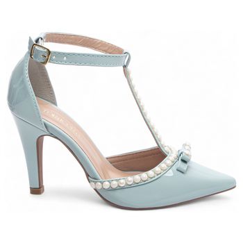 Sapato Scarpin - 66058D Azul - FrancaSapatos | Sapatos em Couro Direto da Fábrica