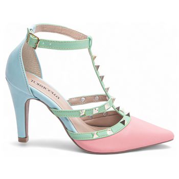 Sapato Scarpin - 65054D Multicolorido - FrancaSapatos | Sapatos em Couro Direto da Fábrica