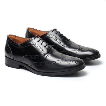Sapato Social Oxford Cromo Argentino Preto - Franca Sapatos | Sapatos em Couro Direto da Fábrica