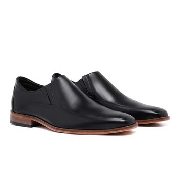 Sapato Masculino Loafer Sola Couro Preto - Franca Sapatos | Sapatos em Couro Direto da Fábrica