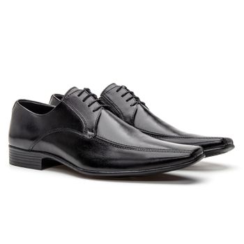 Sapato Clássico Social Masculino Preto - FrancaSapatos | Sapatos em Couro Direto da Fábrica