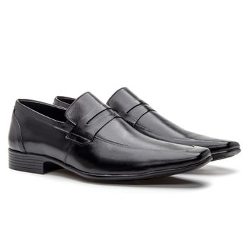 Sapato Clássico Social Masculino Preto - FrancaSapatos | Sapatos em Couro Direto da Fábrica
