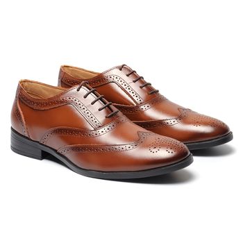 Sapato Social Oxford Cromo Argentino Caramelo - Franca Sapatos | Sapatos em Couro Direto da Fábrica