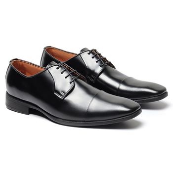 Sapato Social Oxford Cromo Argentino Preto - Franca Sapatos | Sapatos em Couro Direto da Fábrica