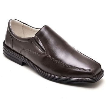 Sapato Casual Conforto Couro de Carneiro Café 1010 - Franca Sapatos | Sapatos em Couro Direto da Fábrica