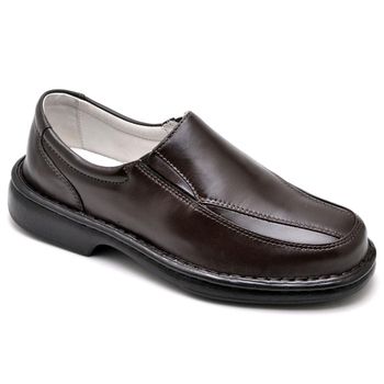 Sapato Casual Conforto Couro de Carneiro Marrom 2001 - Franca Sapatos | Sapatos em Couro Direto da Fábrica