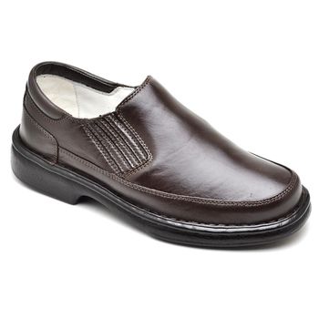 Sapato Casual Conforto Couro de Carneiro Marrom 2009 - Franca Sapatos | Sapatos em Couro Direto da Fábrica