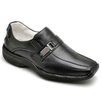 Sapato Casual Conforto Couro de Carneiro Preto 2016 - Franca Sapatos | Sapatos em Couro Direto da Fábrica