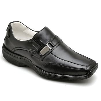 Sapato Casual Conforto Couro de Carneiro Preto 2016 - FrancaSapatos | Sapatos em Couro Direto da Fábrica