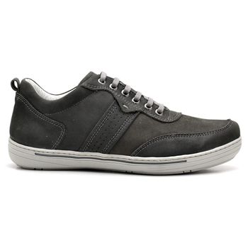 Sapatênis Casual Conforto Couro Cinza 3011 - Franca Sapatos | Sapatos em Couro Direto da Fábrica