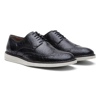 Sapato Casual Oxford Fossil Preto - Franca Sapatos | Sapatos em Couro Direto da Fábrica