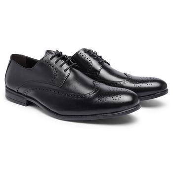 SAPATO SOCIAL OXFORD NATURALLE PRETO 632 - Franca Sapatos | Sapatos em Couro Direto da Fábrica