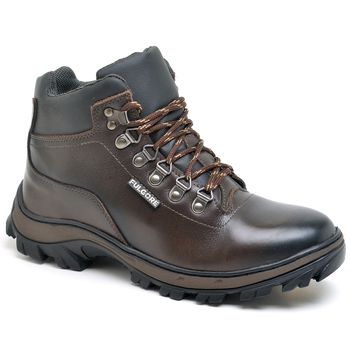 Bota Tenis Adventure Masculino Em Bovino Crazy Horse Coturno Trilha Campo - FULGORE MILITAR