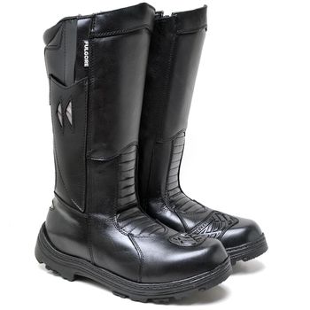 Bota Coturno Fulgore Militar Motociclista Samu Bombeiro Preto - FULGORE MILITAR